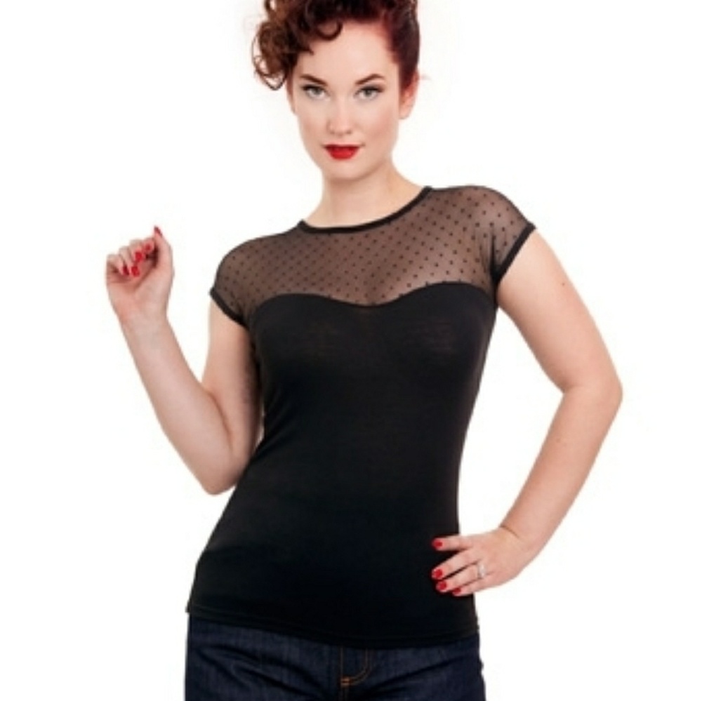 NWOT! Steady Clothing "Miss Fancy Top in Black"